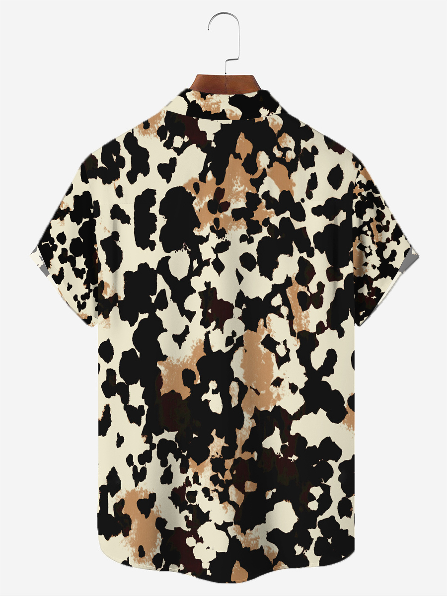 Leopard Pattern Short Sleeve Hawaii Shirt