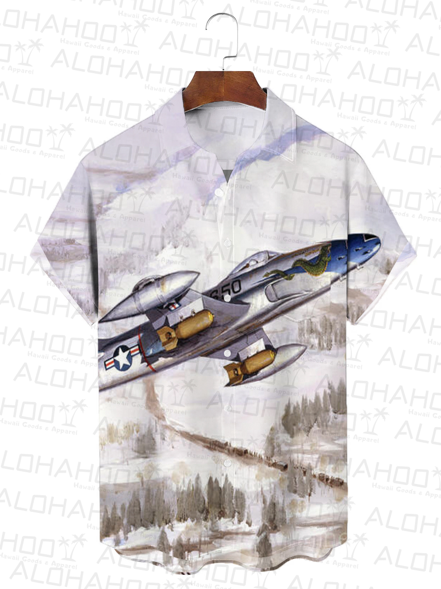 US Air Force Chest Pocket Hawaiian Shirt