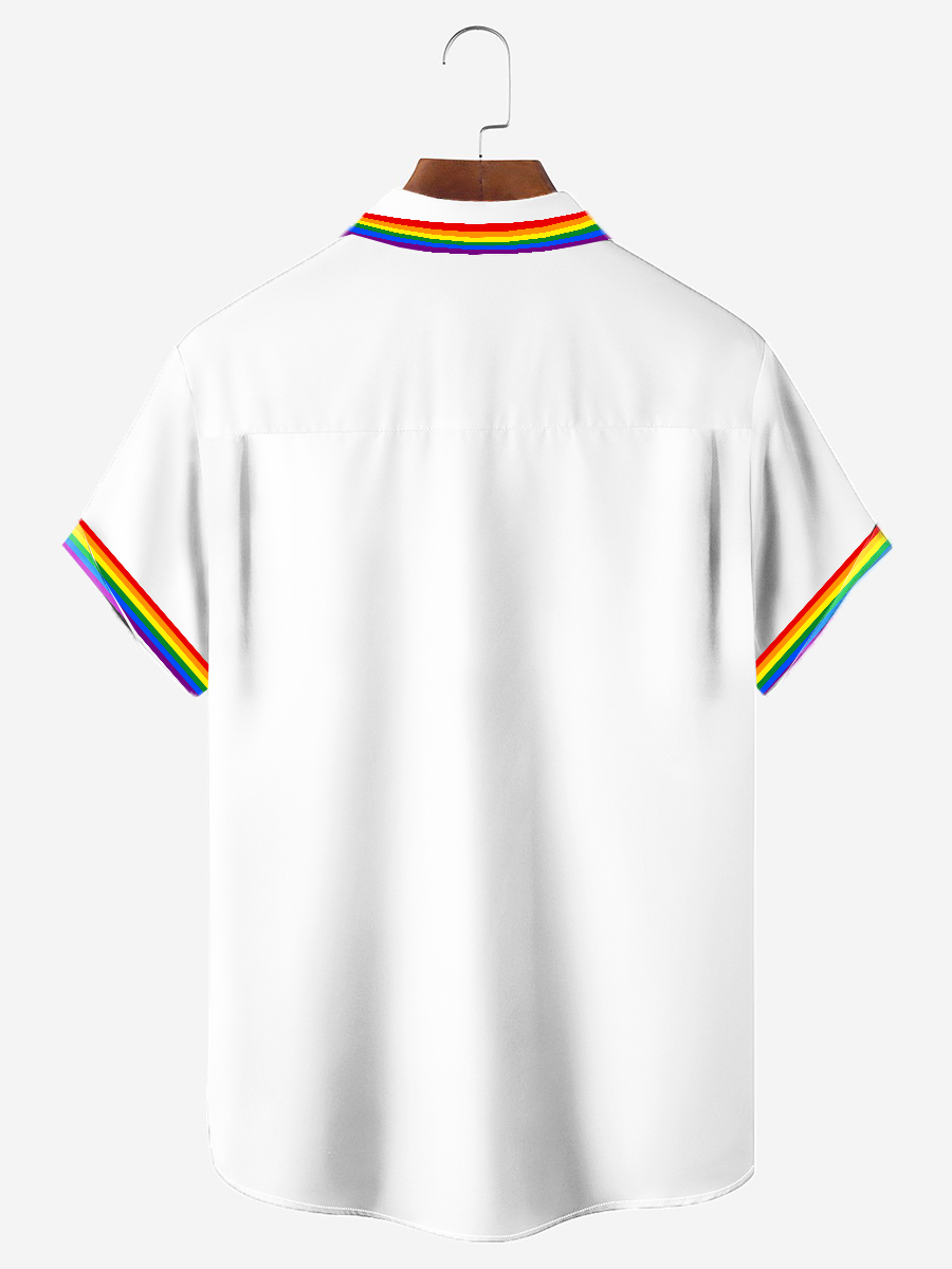 Men's Hawaiian Shirt Pride Unicorn Print Shirt