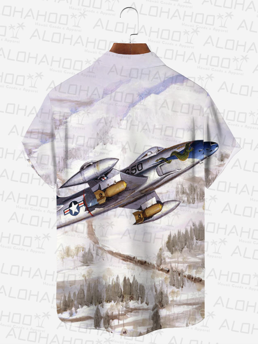 US Air Force Chest Pocket Hawaiian Shirt