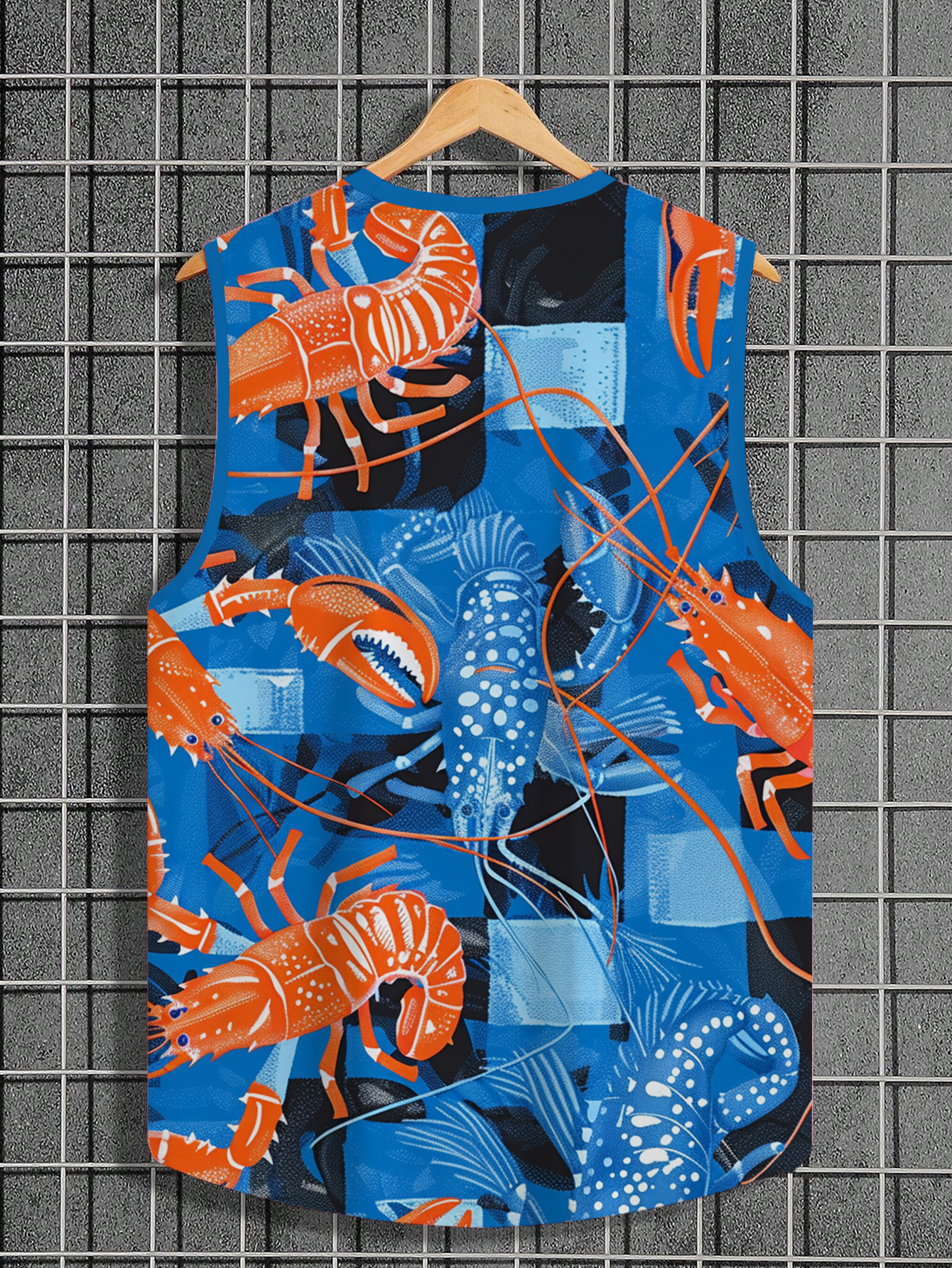 Alohahoo X Artist Tank Top Lobster Print Cozy Sleeveless T-Shirt