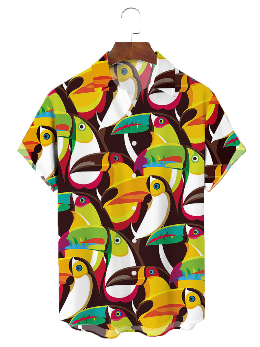 Toucan Chest Pocket Short Sleeve Shirt