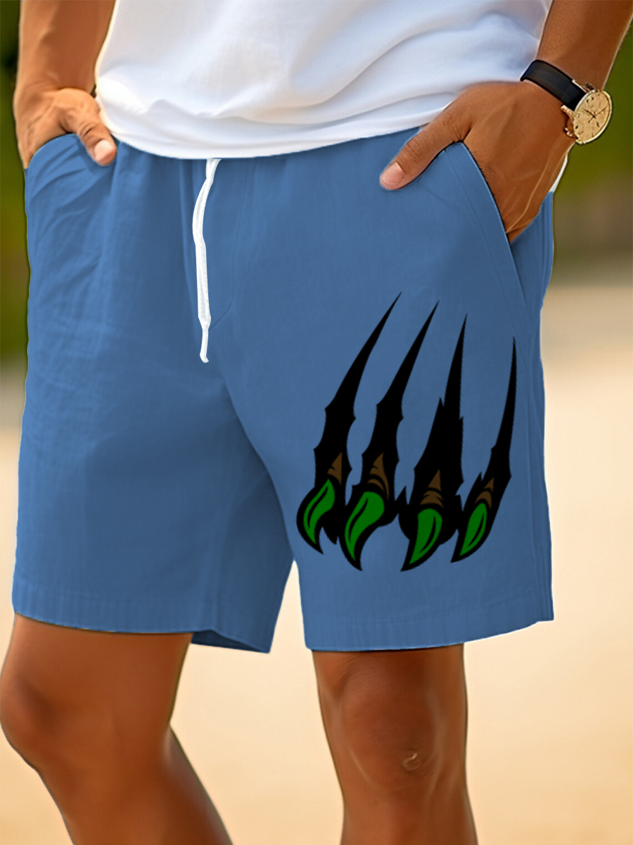Men's Shorts Holiday Claw Marks Print Beach Shorts