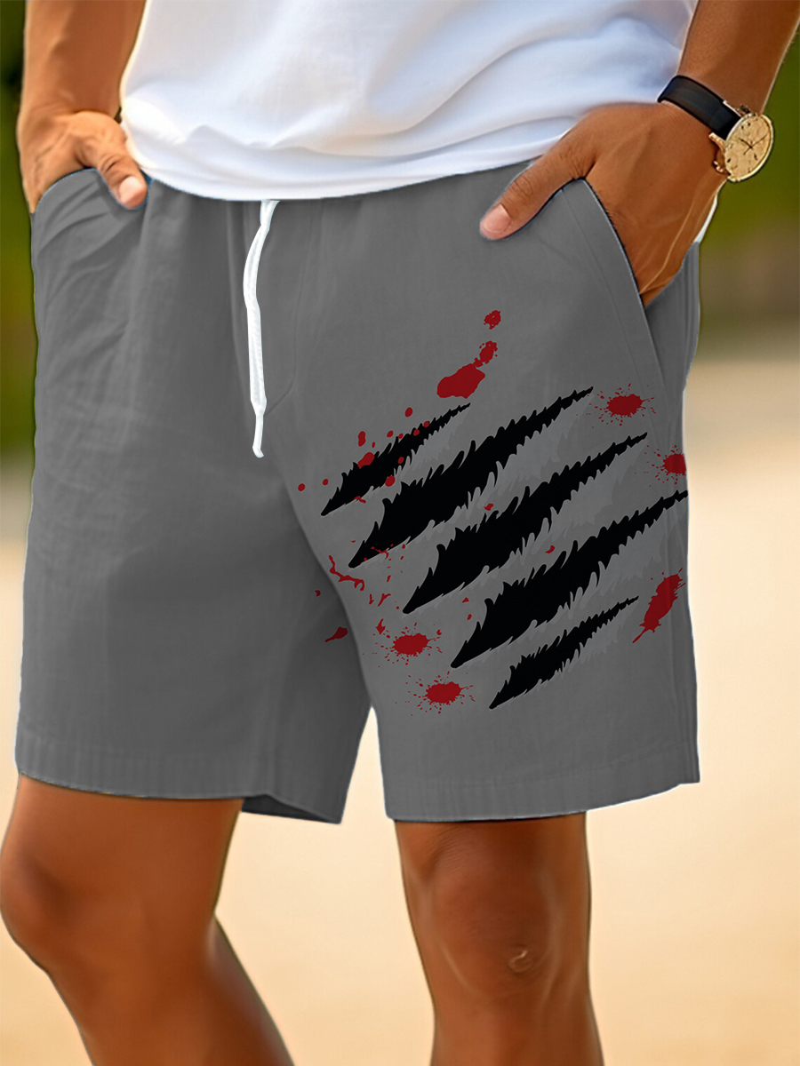 Men's Shorts Claw Marks Print Beach Shorts