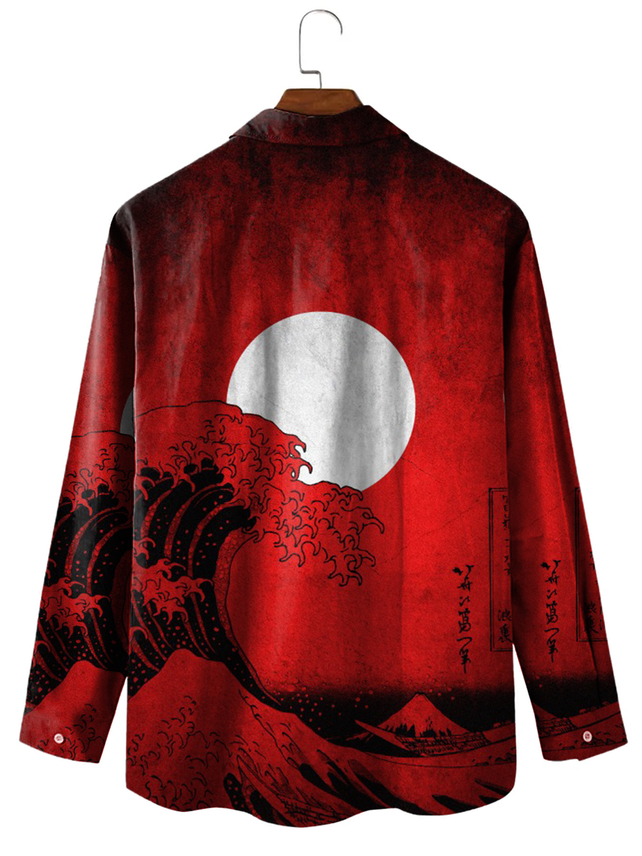 Japanese Style Moon Casual Loose Long Sleeved Shirt