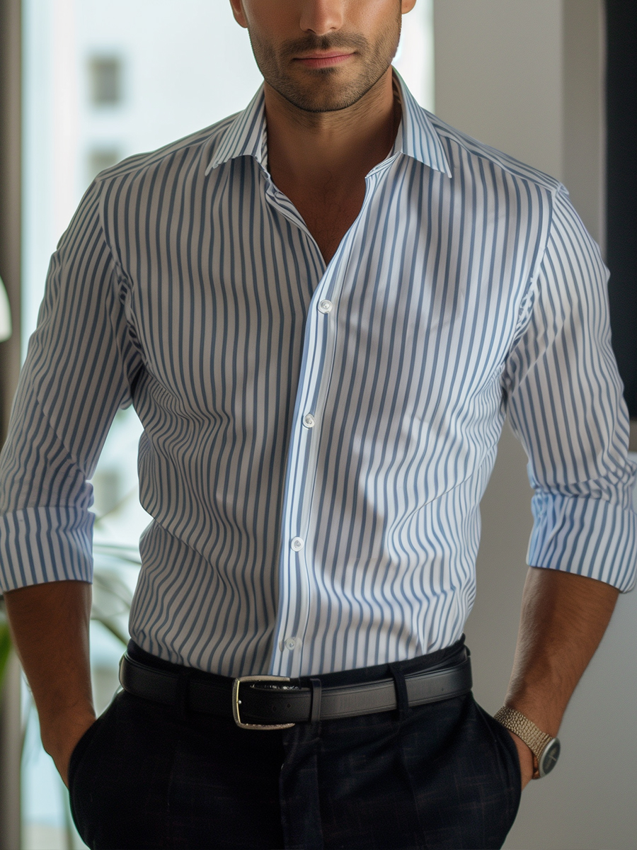 Vintage Striped Long Sleeve Shirt