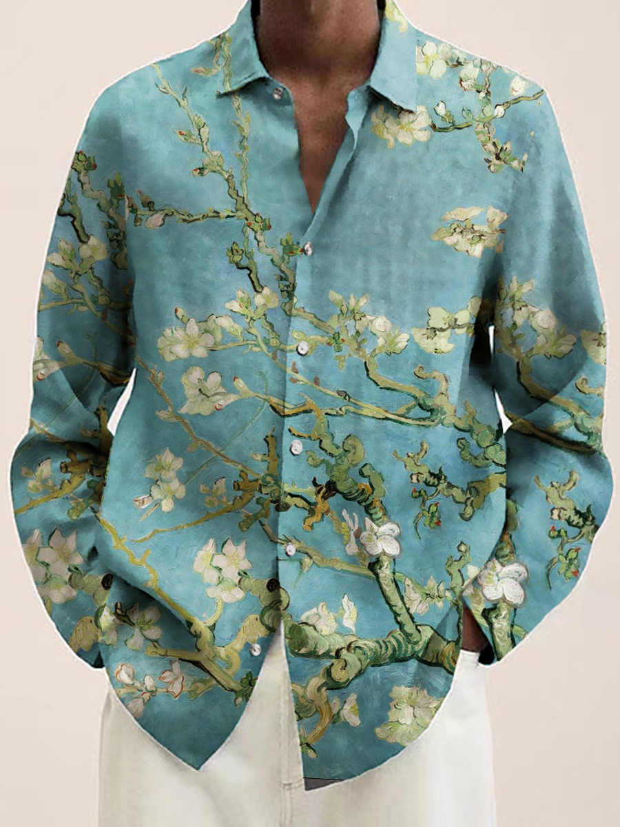 Blossoming Almond Branch Long Sleeve Shirt