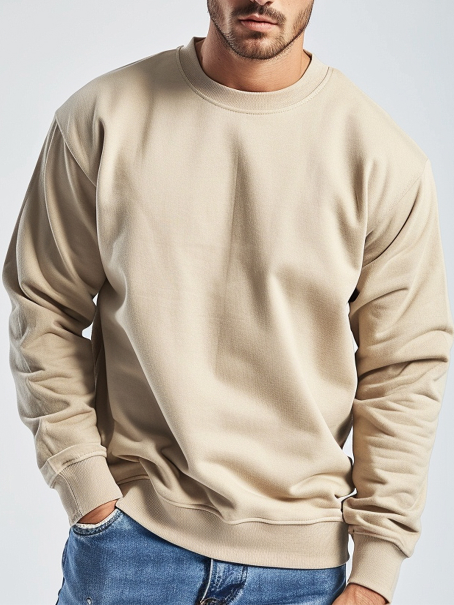 Men's Casual Solid Color Sweatshirt