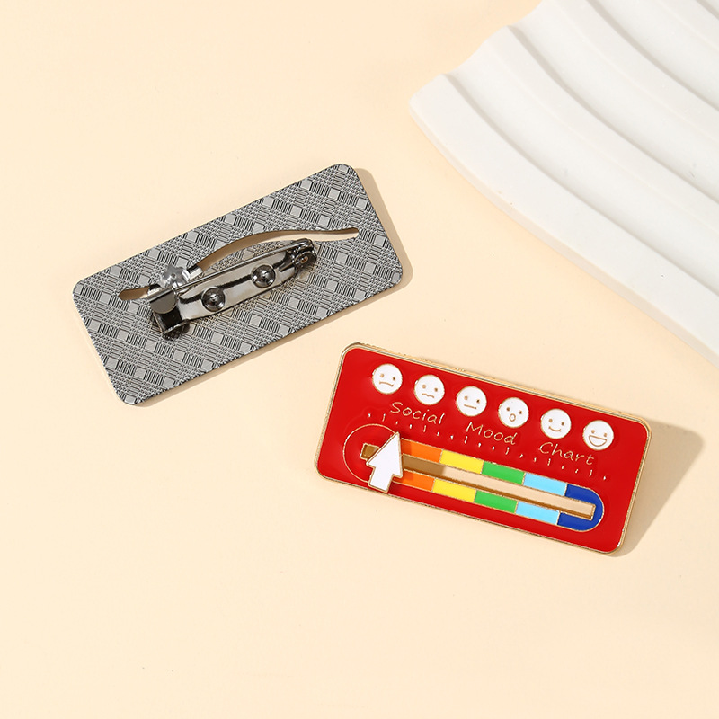 Social Mood Adjustable Alloy Brooch