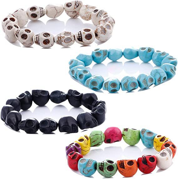 Fashion Skull Stone Bracelet