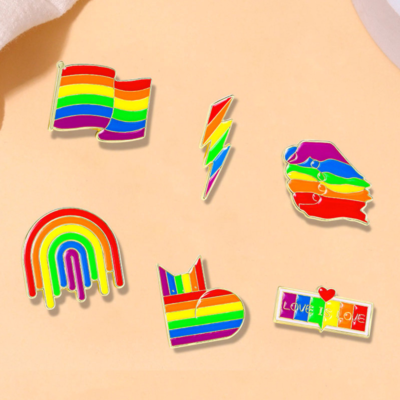Rainbow Pride Brooch Set