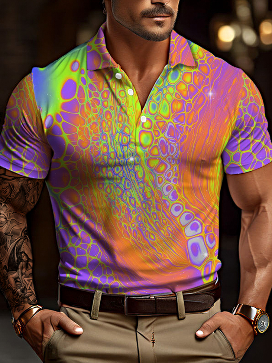 Men's Rainbow Art Pride Polo Shirt