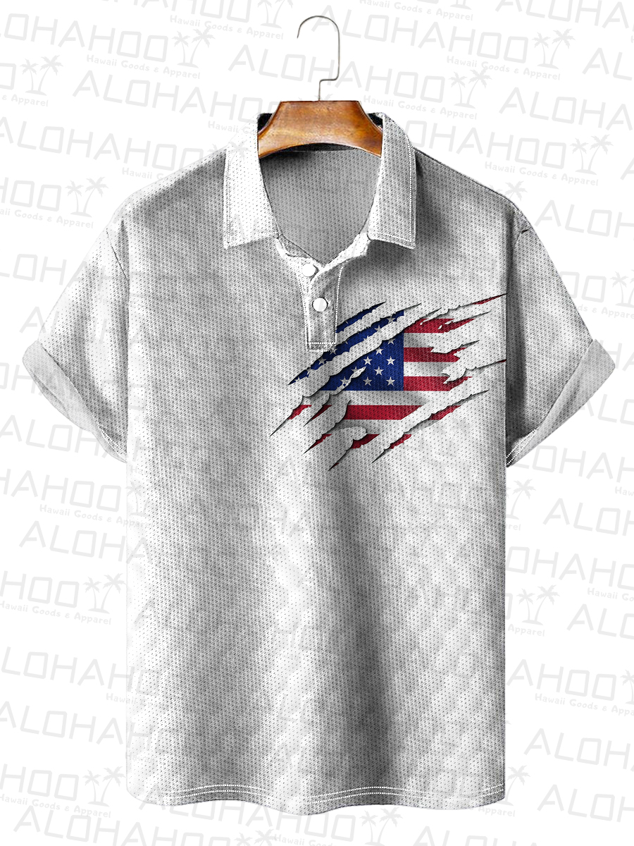 Men's Polo Shirt Golf Ball Art Design Print Casual Short-Sleeved Shirt