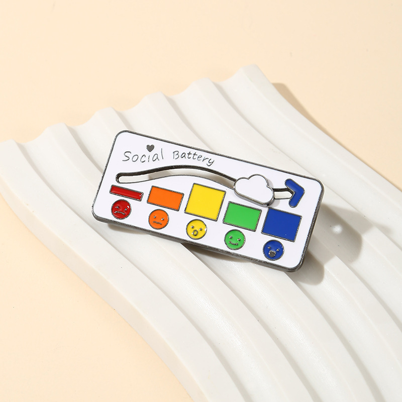 Social Mood Adjustable Alloy Brooch