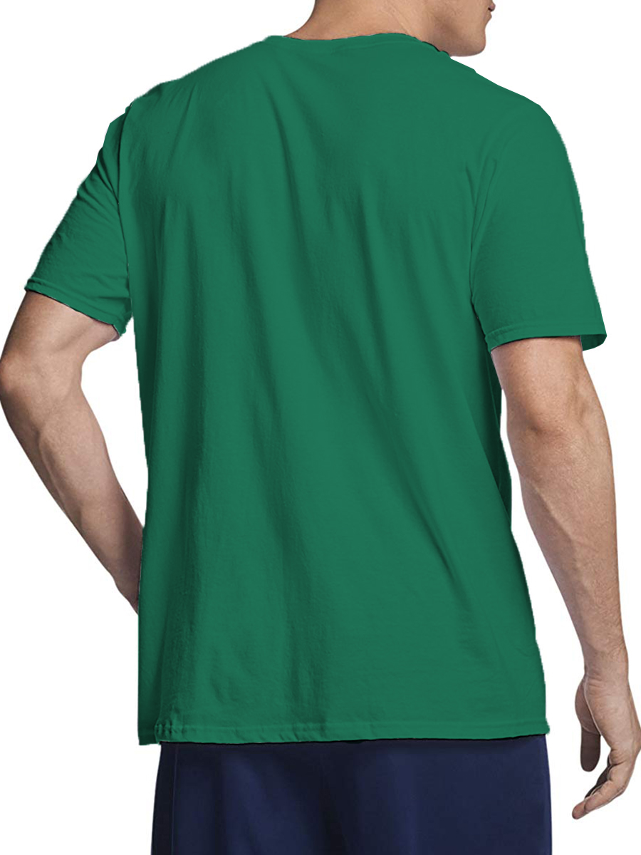 St. Patrick Kiss Me I'm Irish Print Casual Crew Neck T-Shirt