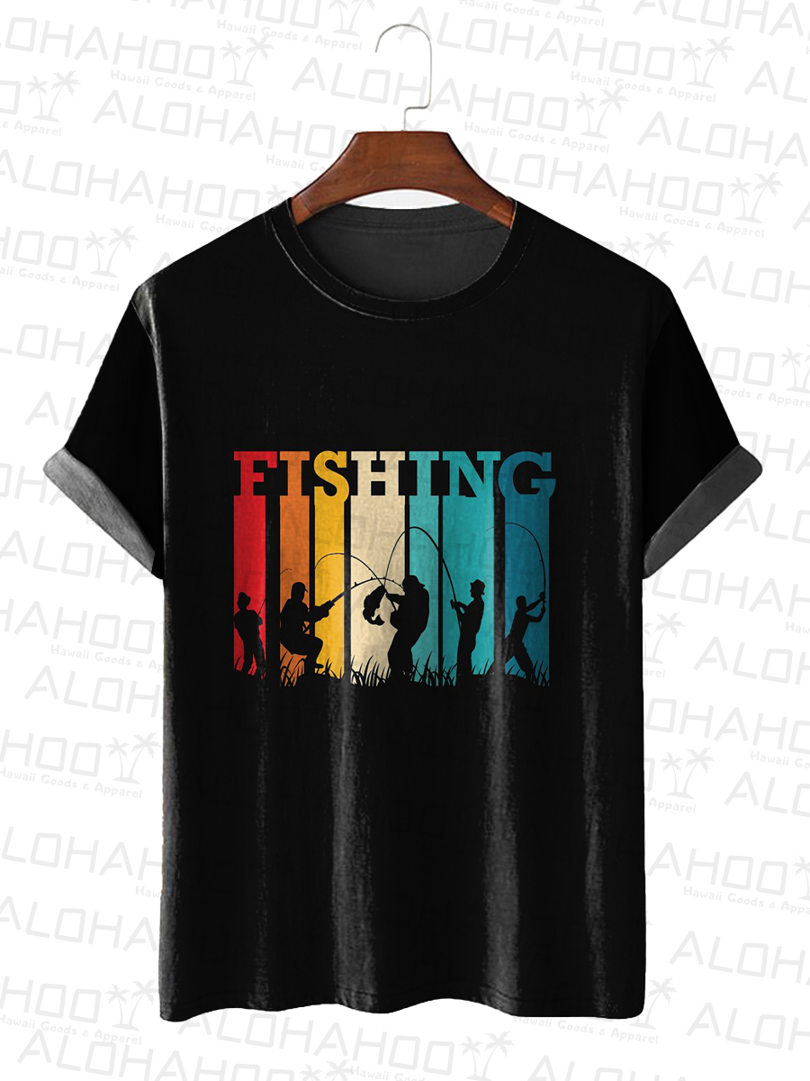 Men's Fishing Print T-Shirt