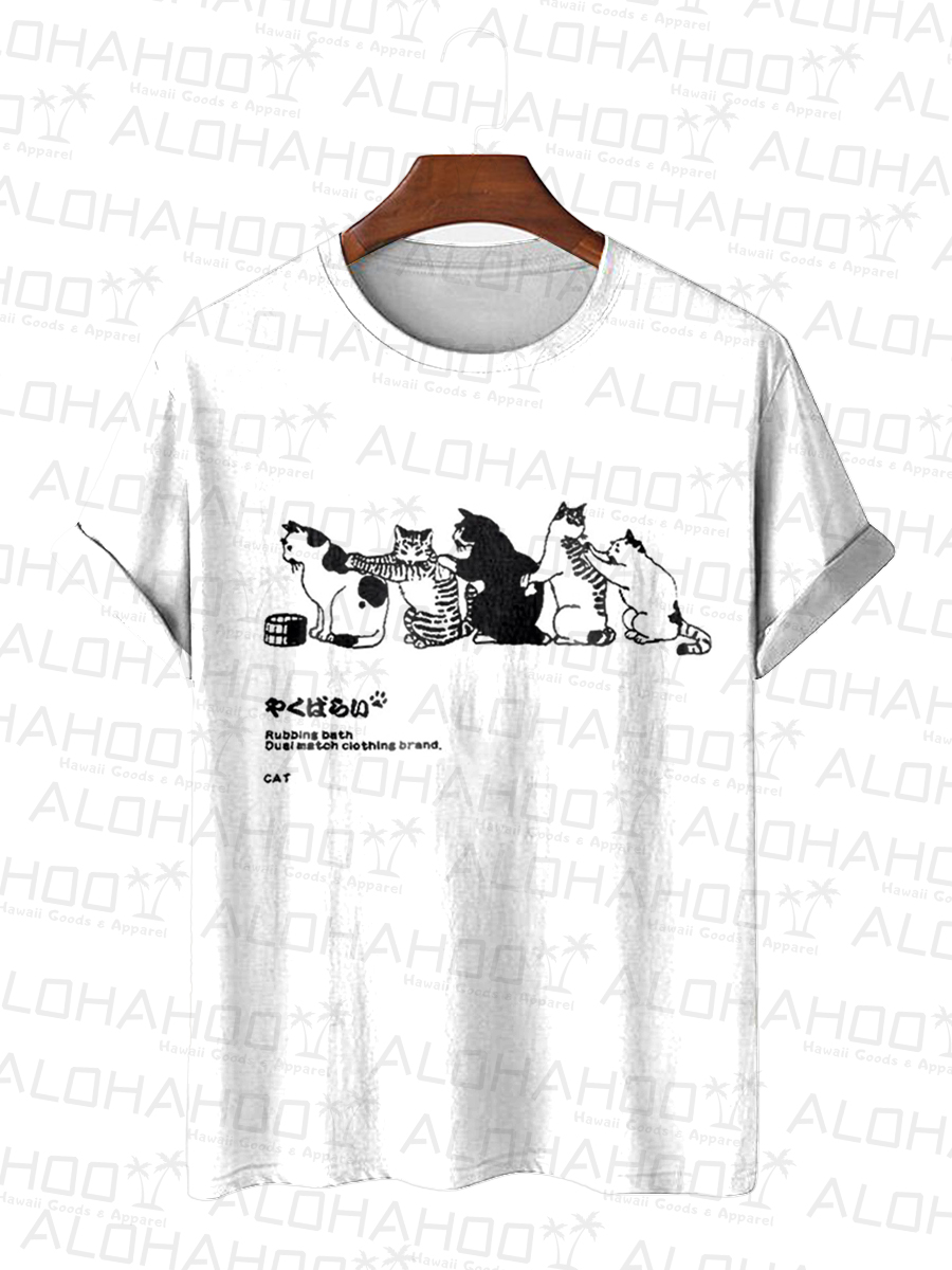 Men's Cats Print T-Shirt