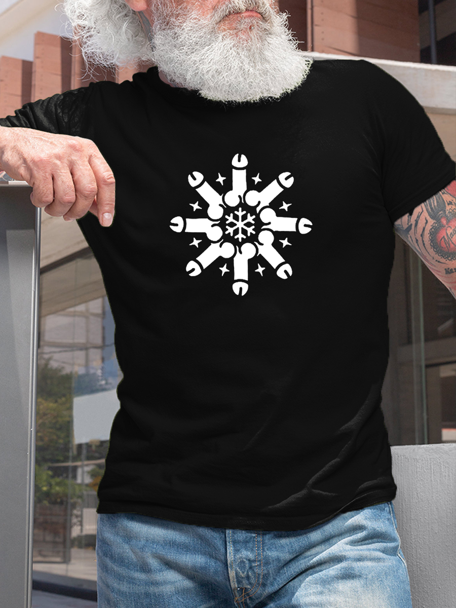 Funny Snowflakes Crew Neck T-shirt