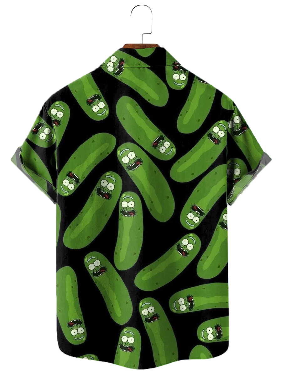 Men's Hawaiian Shirts Cucumber Print Aloha Shirts