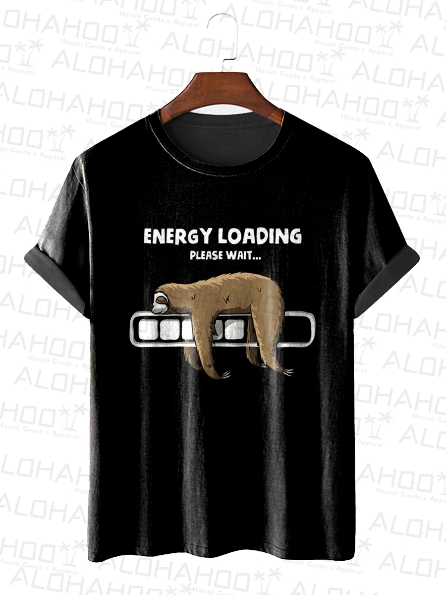 Men's Energy Loading Please Wait Print T-Shirt
