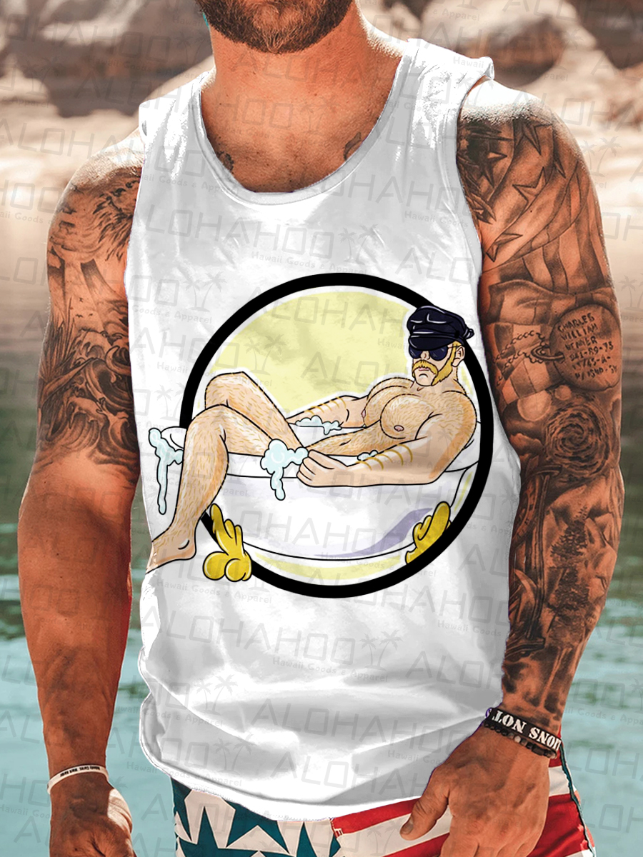 Men's Pride Fun Art Print Tank Top Muscle Tee