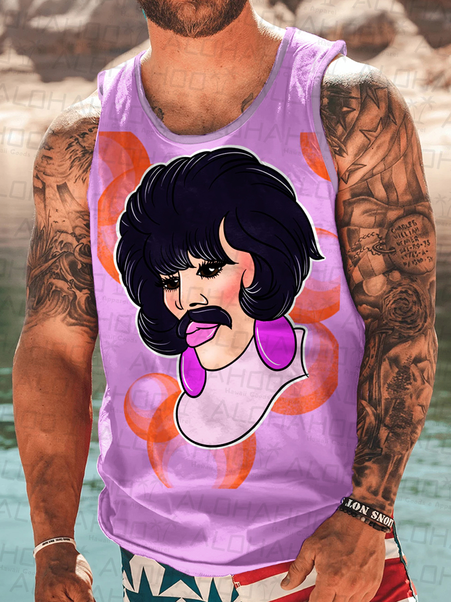 Men's Pride Fun Art Print Tank Top Muscle Tee