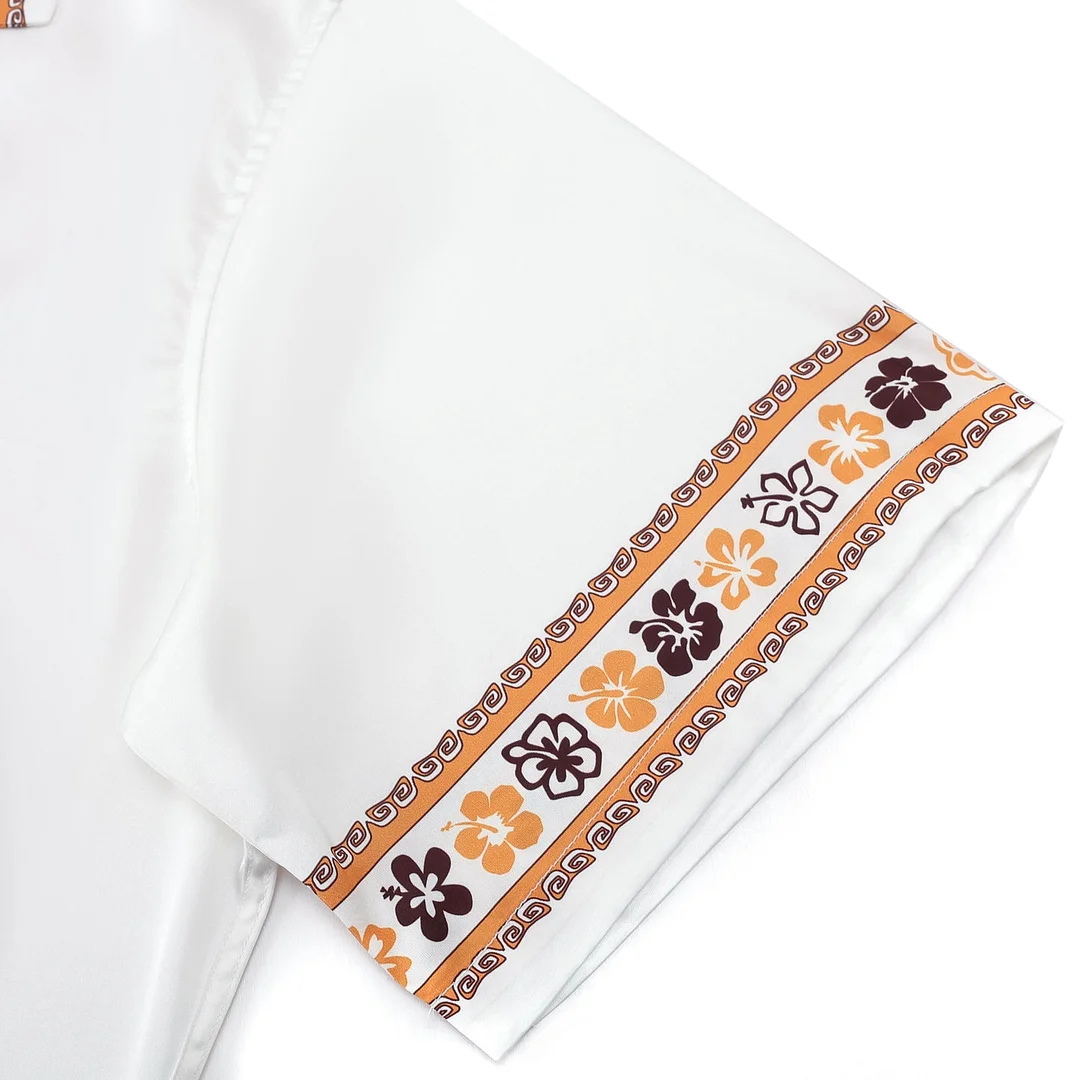 Tiki Party Holiday Hibiscus Pattern Shirt Shorts Walking Sets