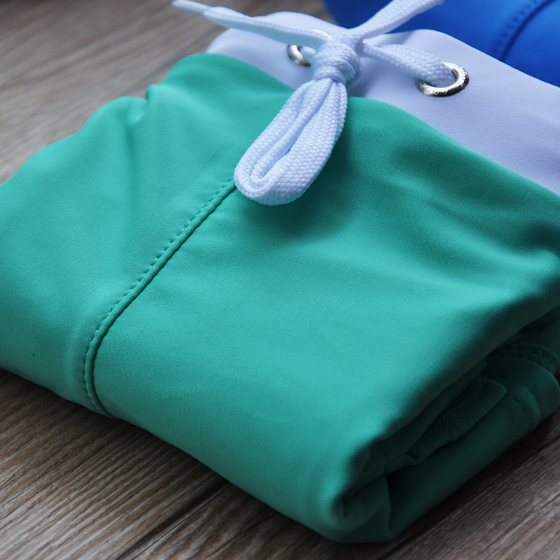 Men's Pocket Swim Drawstring Swim Trunks Briefs