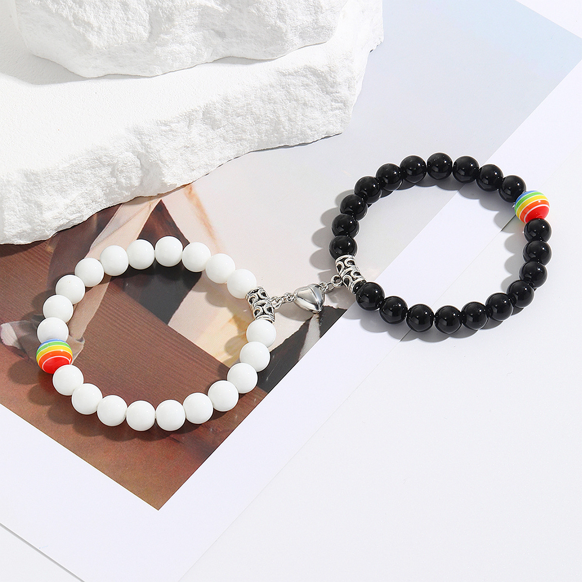 Couple Bracelet Rainbow Magnetic Bracelets