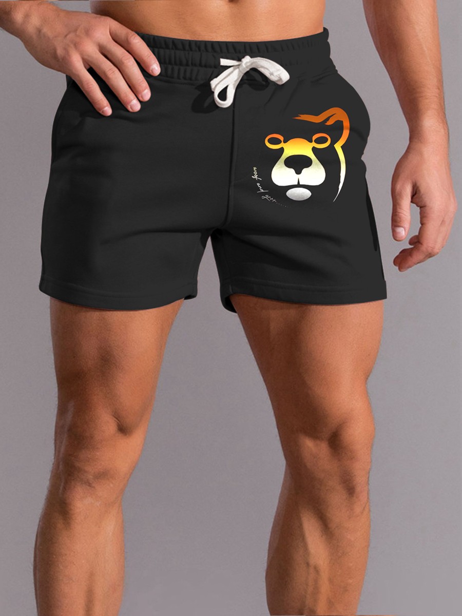 Men's Pride Bear Casual Print Beach Shorts