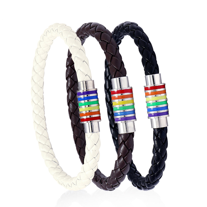 Rainbow Colorful Magnetic Buckle Bracelet
