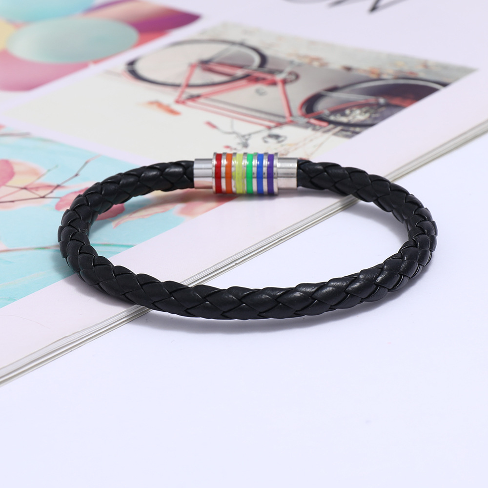 Rainbow Colorful Magnetic Buckle Bracelet