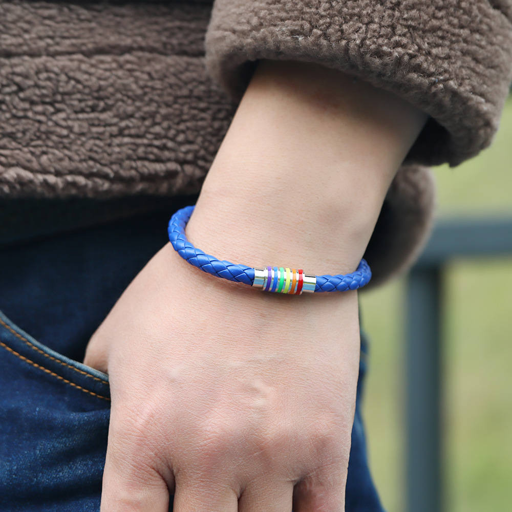 Rainbow Colorful Magnetic Buckle Bracelet