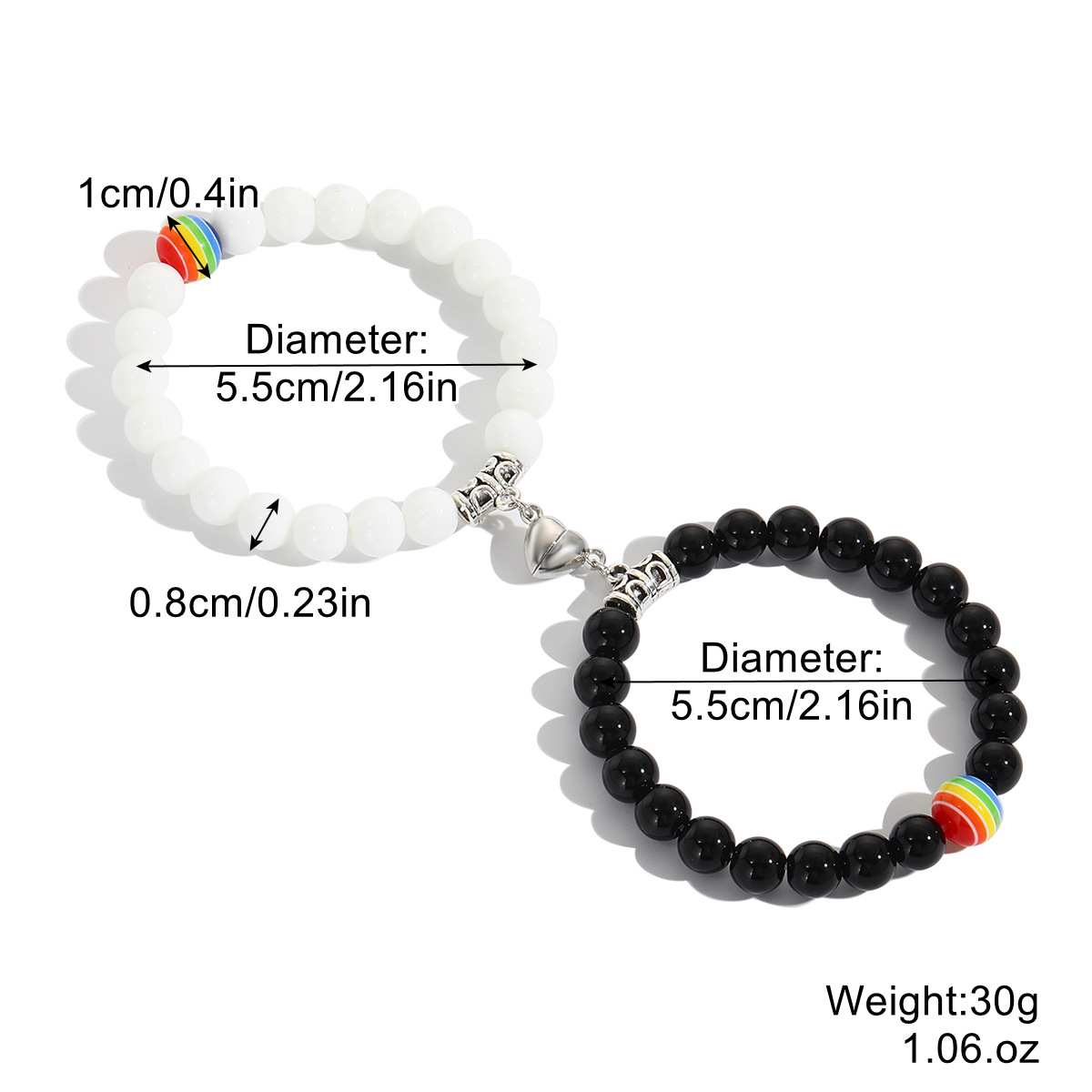 Couple Bracelet Rainbow Magnetic Bracelets