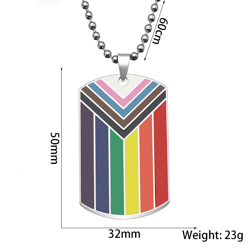 Stainless Steel Rainbow Necklace