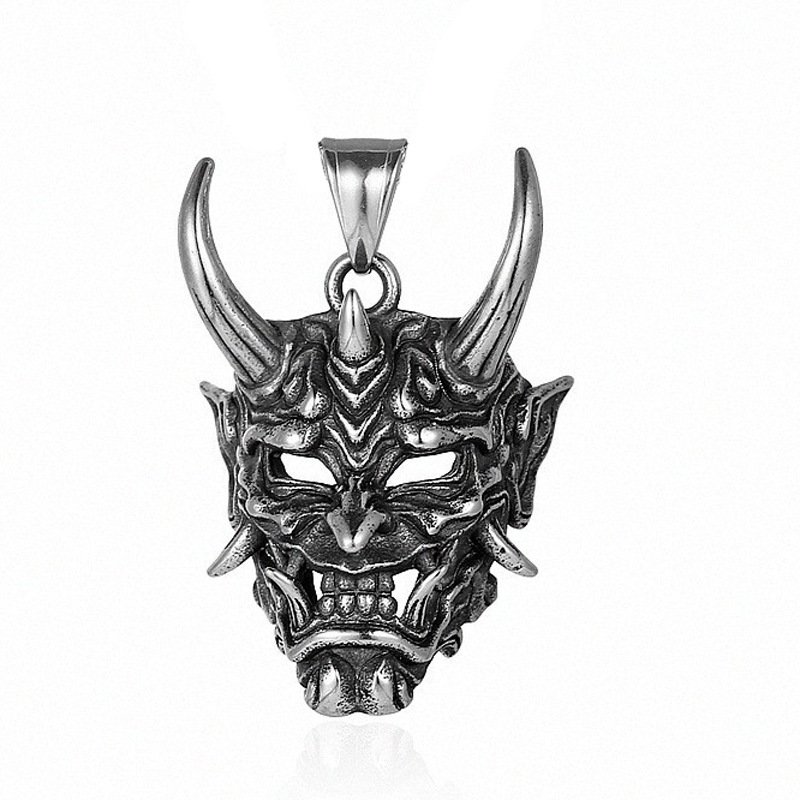 Halloween Steel Ghost Mask Necklace