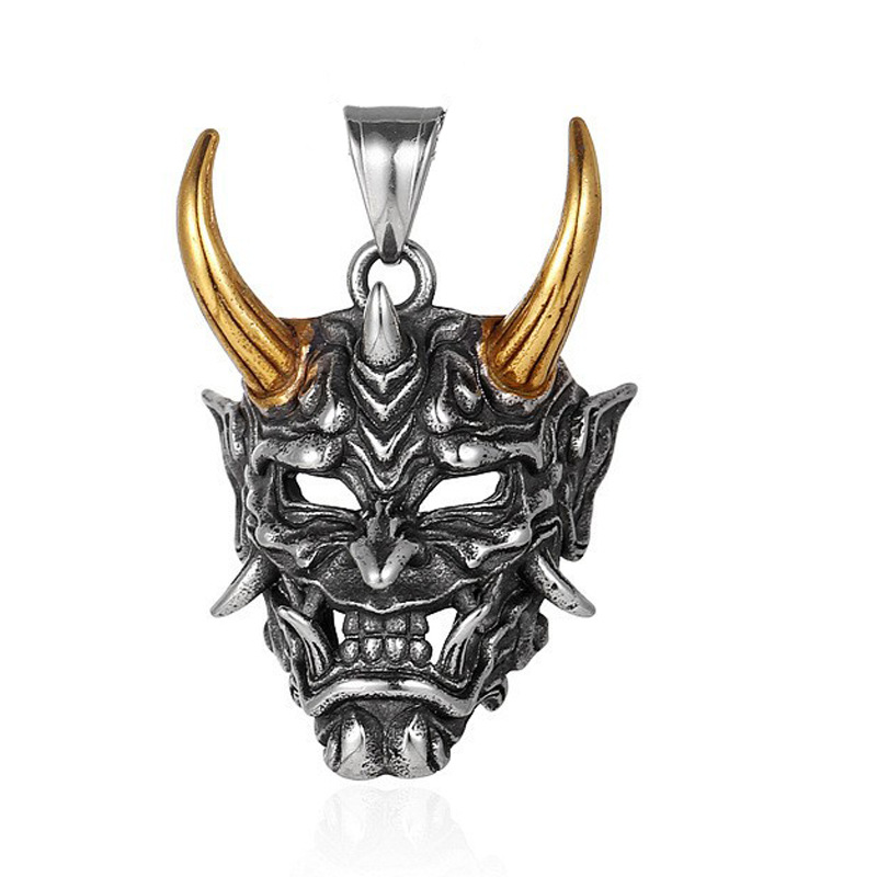 Halloween Steel Ghost Mask Necklace