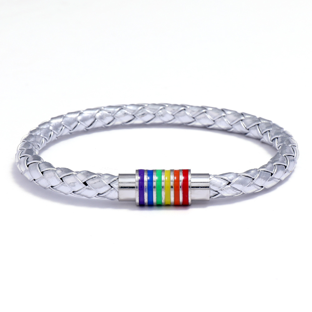 Rainbow Colorful Magnetic Buckle Bracelet
