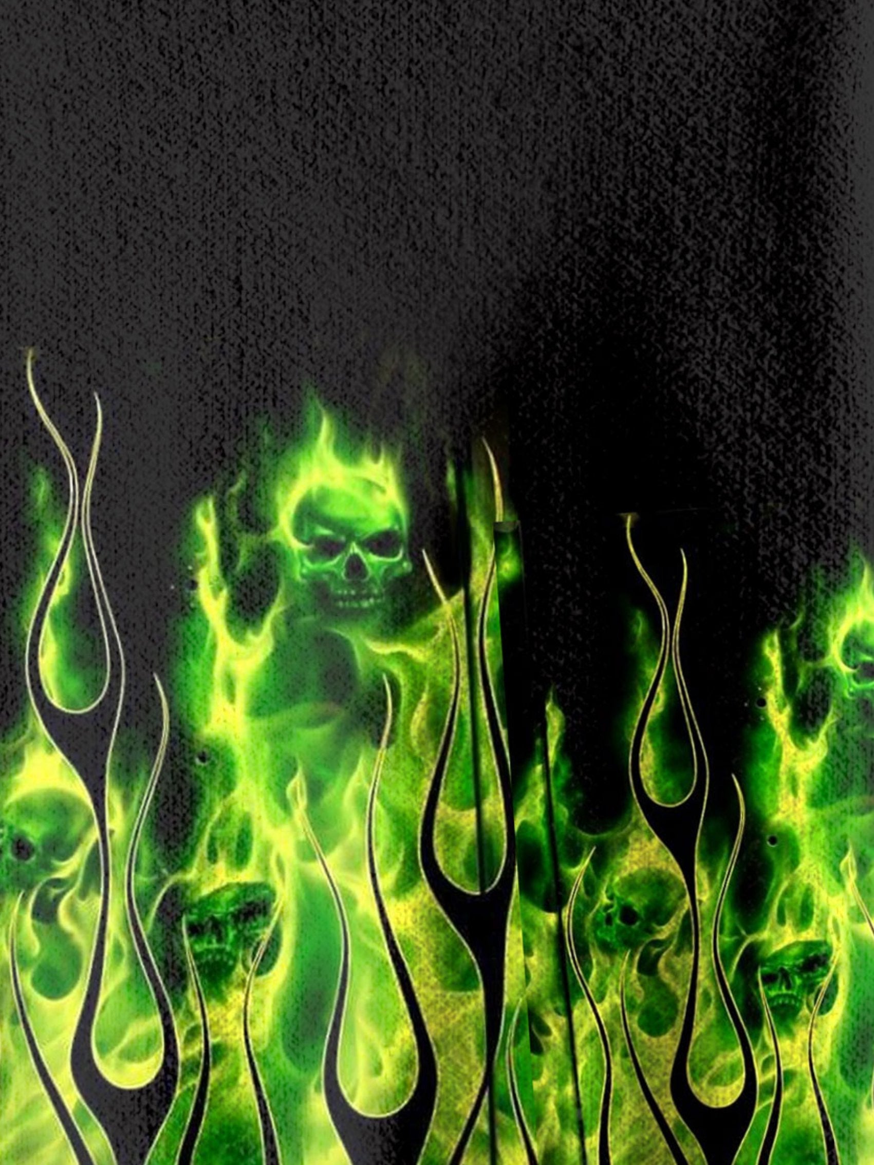 Fire Skull Print Knit Pullover Sweater