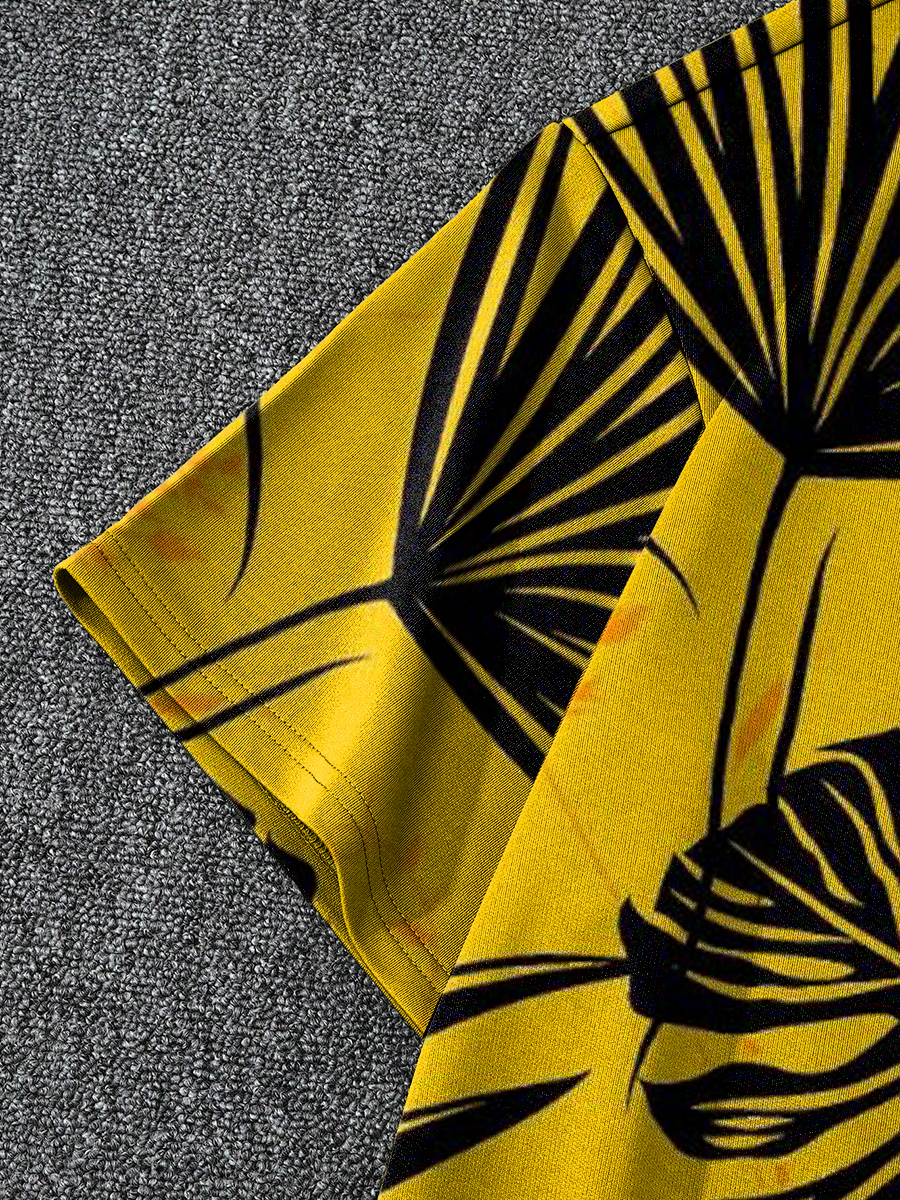 Art Hawaii Printed T-shirt And Shorts Men's Sets