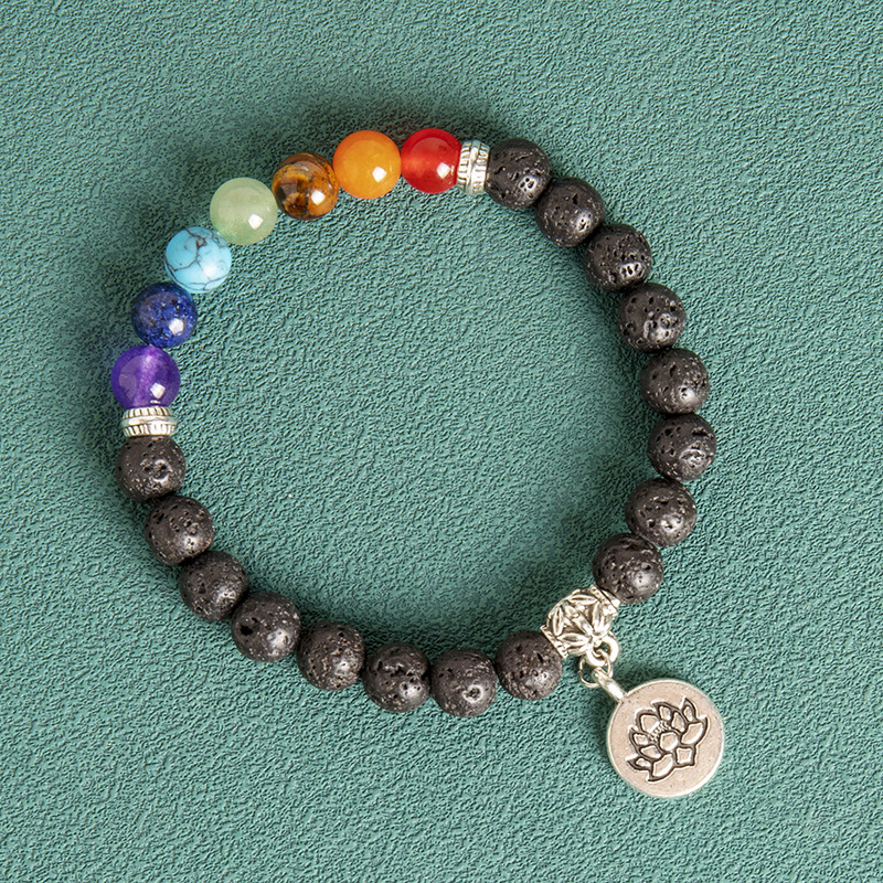 Rainbow Alloy Lotus Bracelet