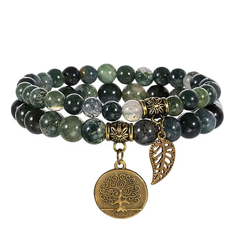 Leaf Colorful Stone Pride Bracelet