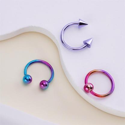 3Pcs Gradient Series Hoop Ring Nose Piercing