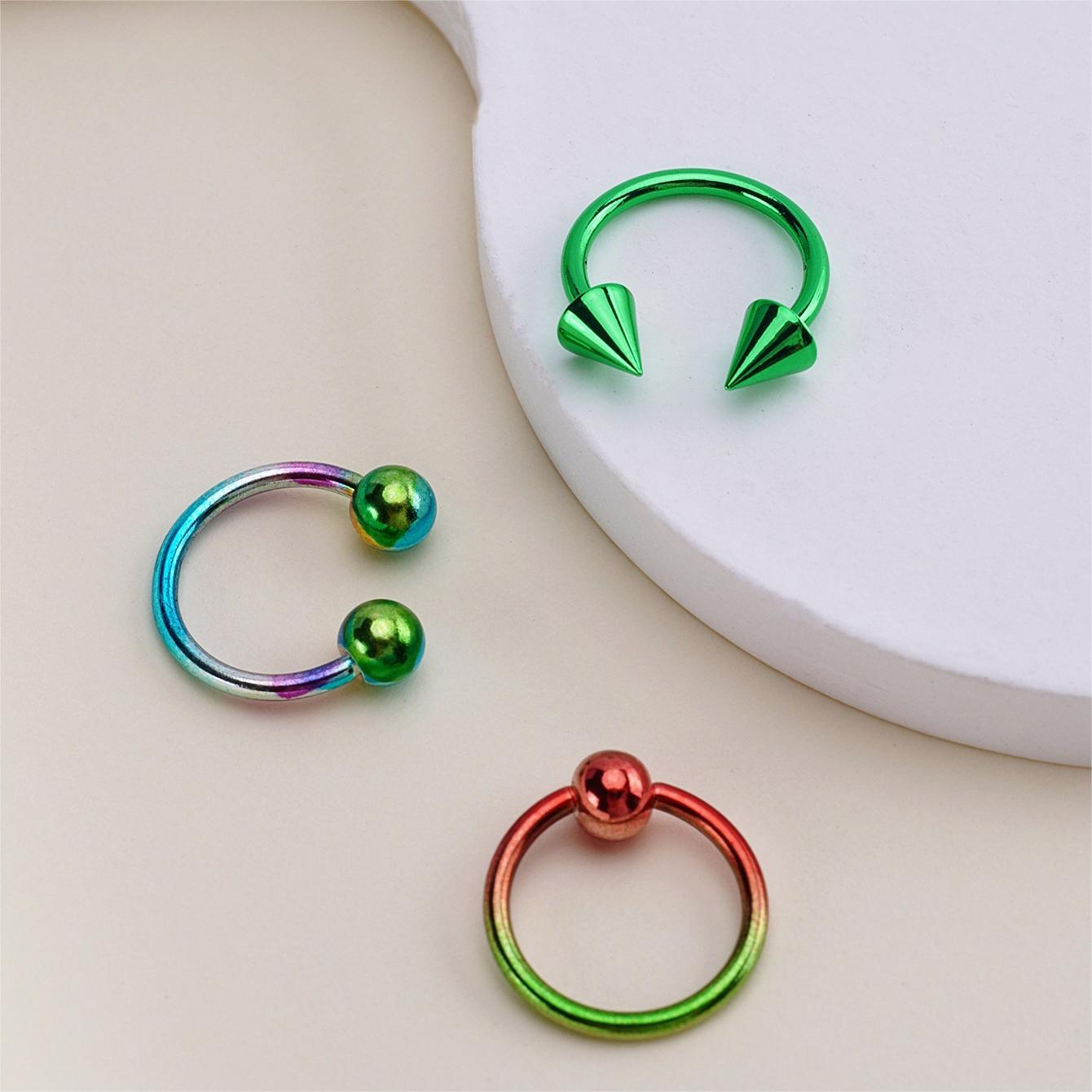 3Pcs Gradient Series Hoop Ring Nose Piercing