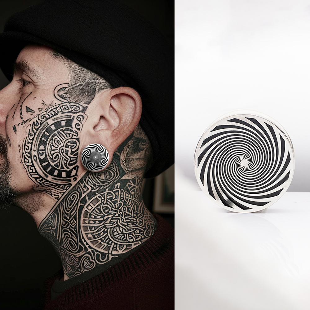 Eye of Storm Ear Piercing Plugs and Tunnels