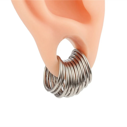 5pcs Hinged Hoops Ear Weight