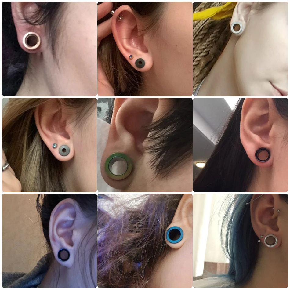 Double Flare Threaded Ear Tunnels