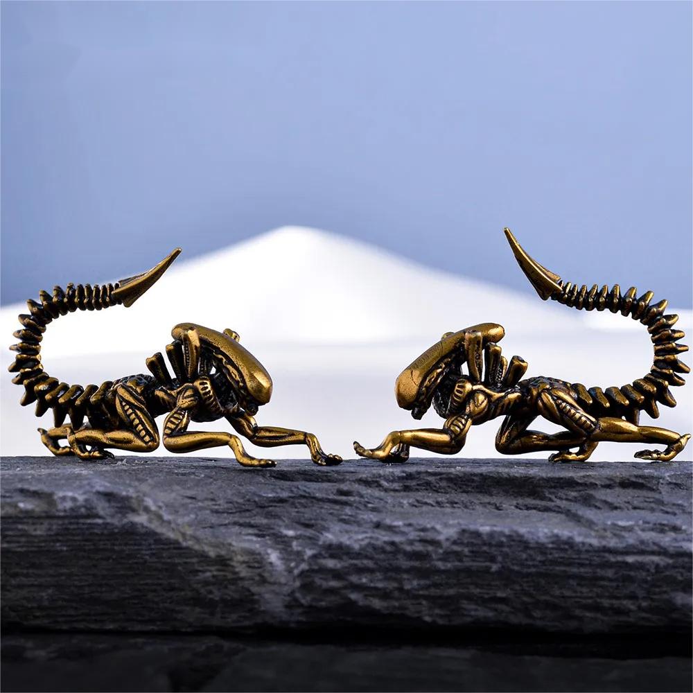 Monster Skeleton Hangers Copper Hook Earring