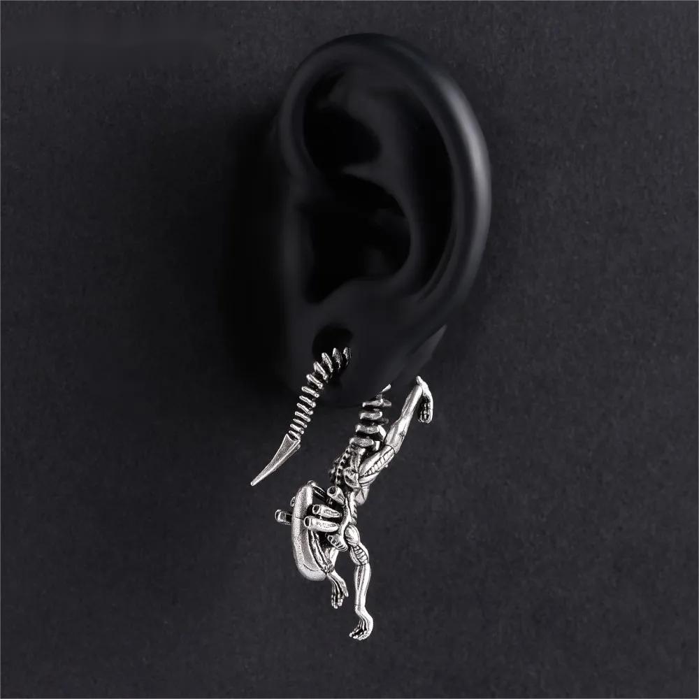Monster Skeleton Hangers Copper Hook Earring