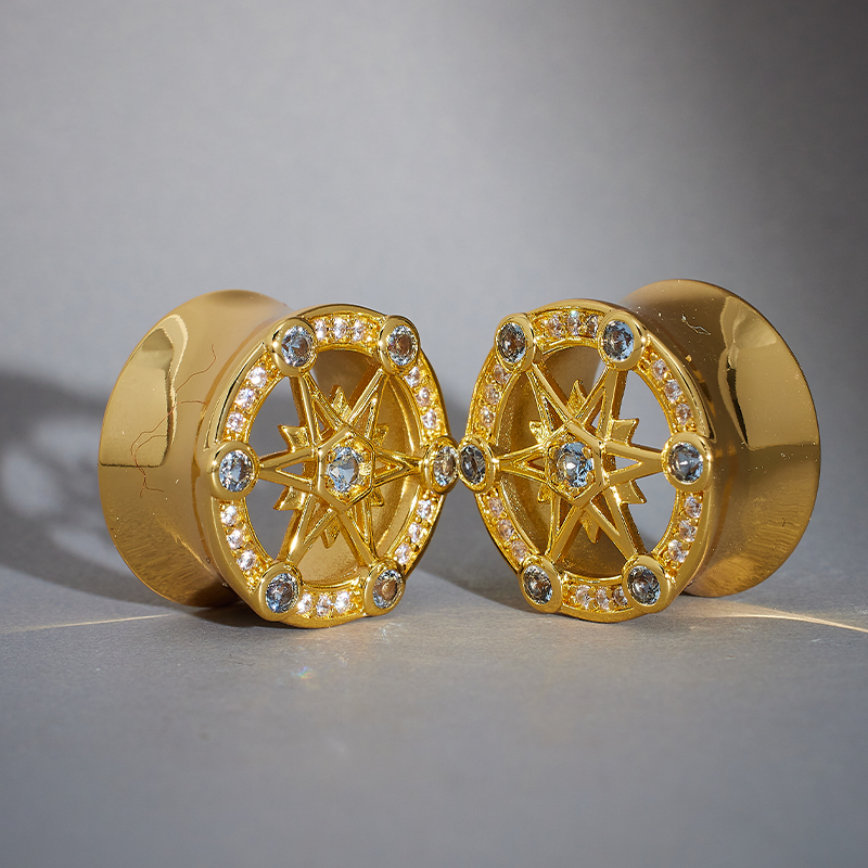 Starlight Shadow 14K Zircon Tunnel (2Pcs)